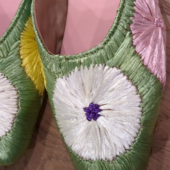 new Jeffrey Campbell straw flower mules - Picture 7 of 17